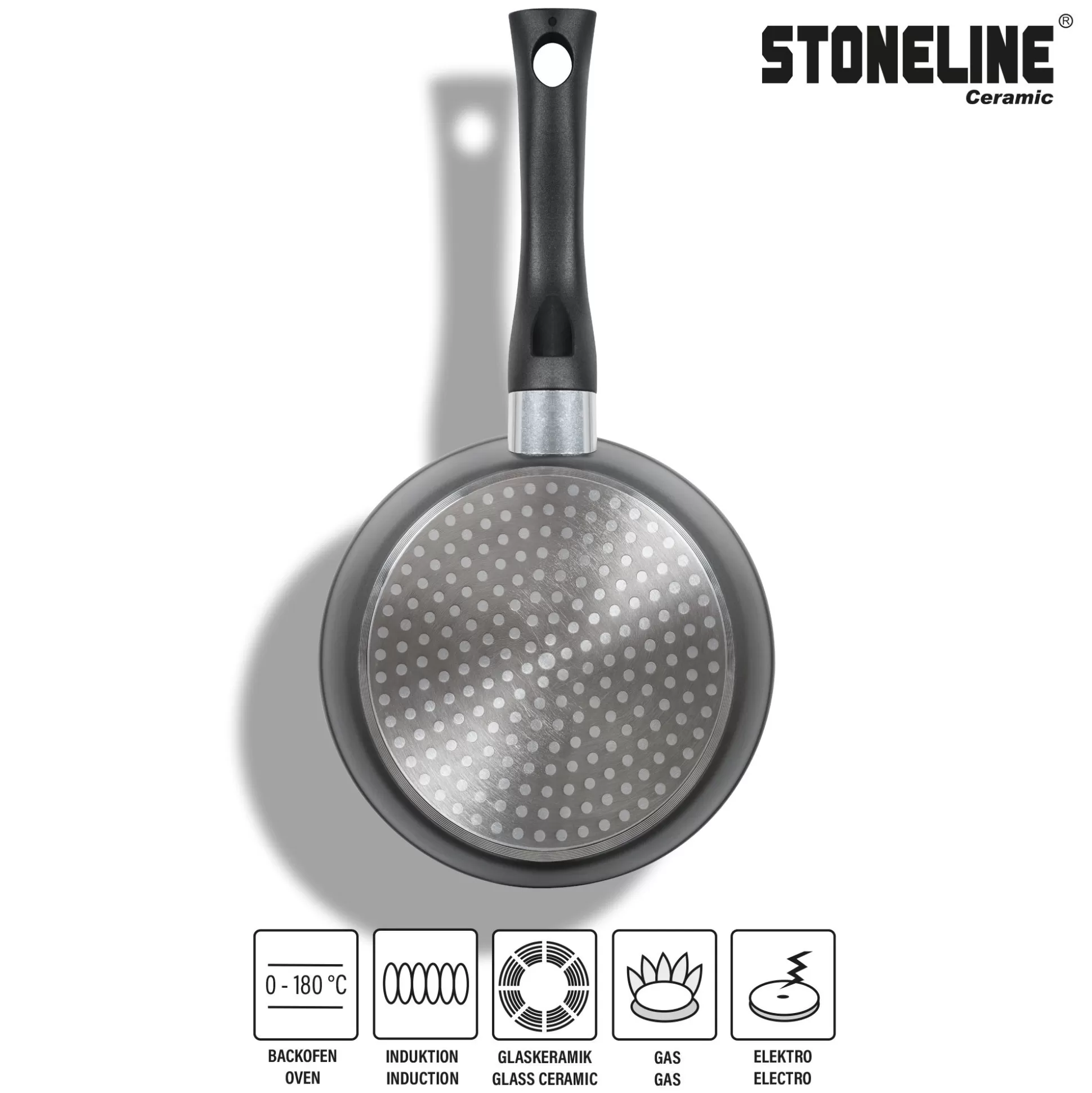 Frying Pans | STONELINE Ceramic Frying Pan 16 cm | without Lid - Black