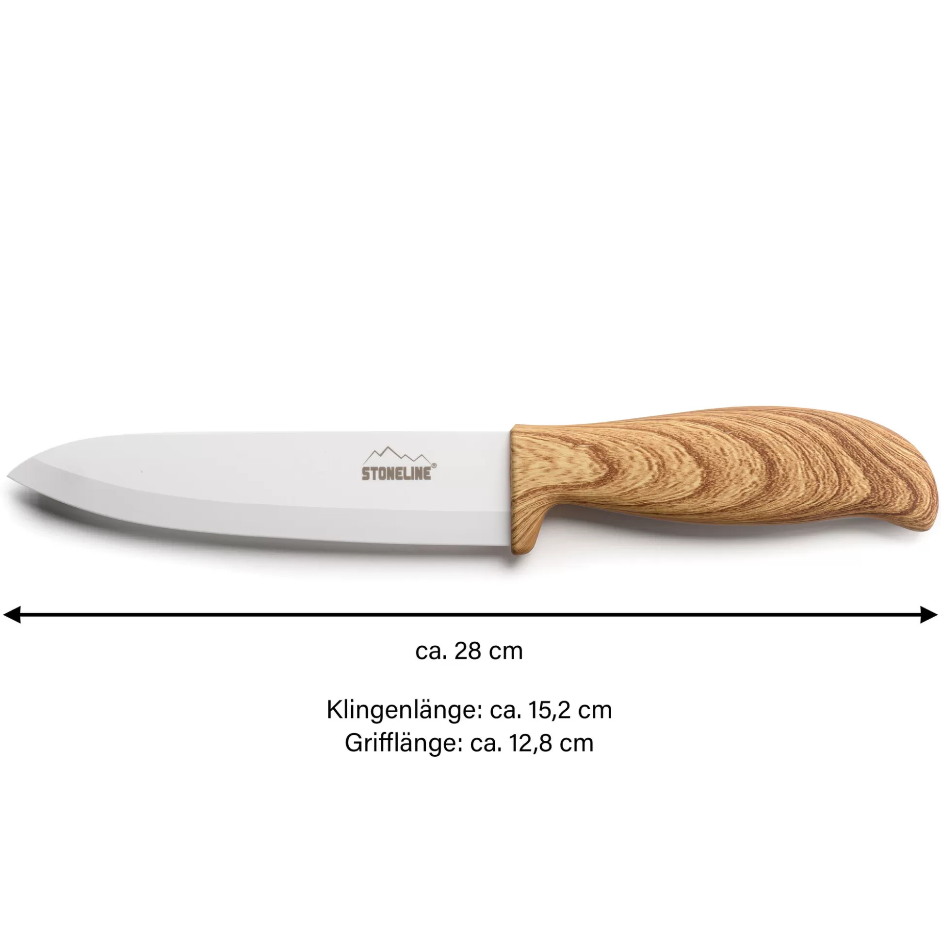 Ceramic Knives | STONELINE Ceramic Knife Chef's Knife 28 cm | Wood Design