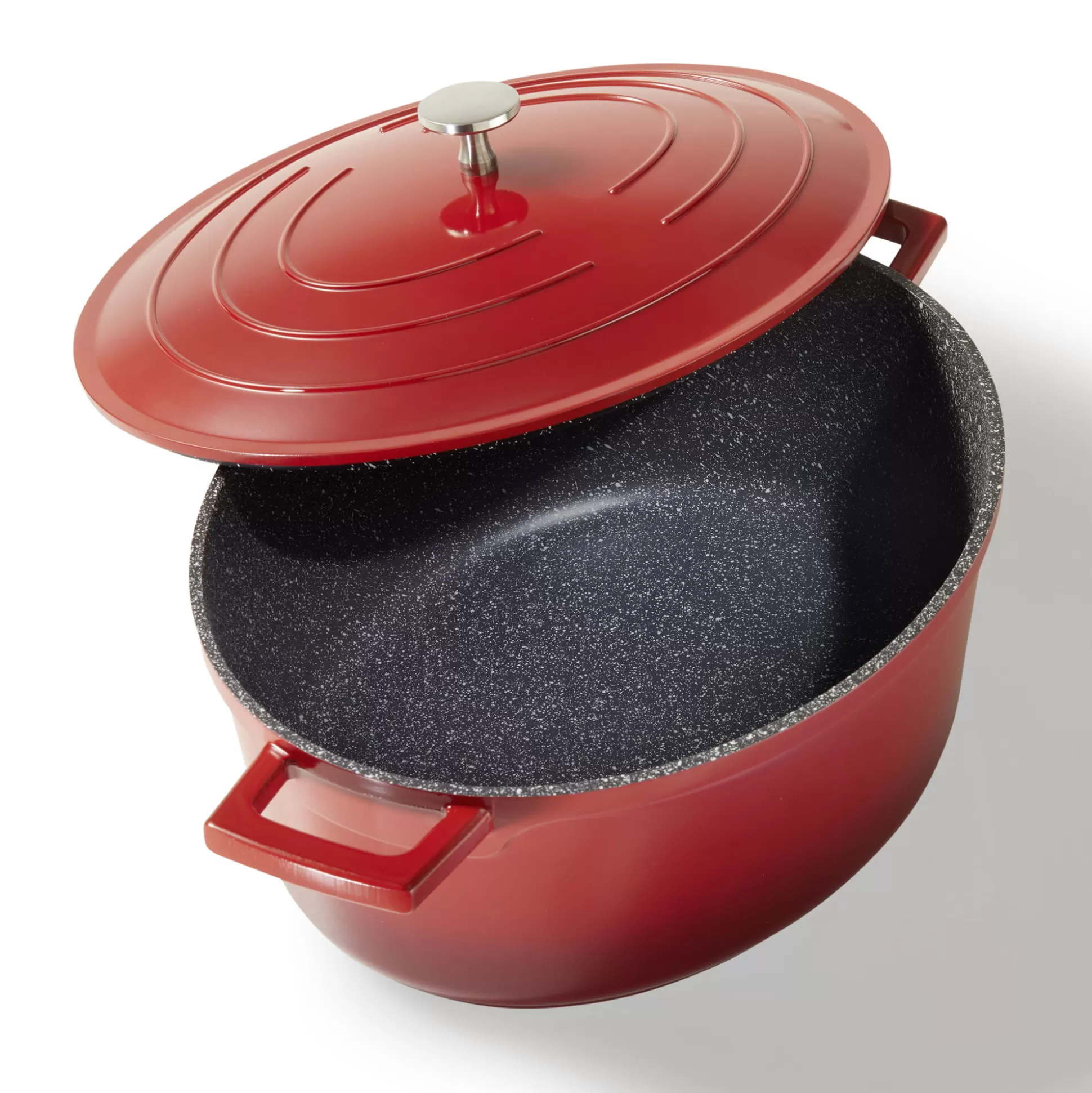 Roasters | STONELINE Cocotte Roaster Casserole Dish Oval 32x25 cm Cherry Red | with Lid