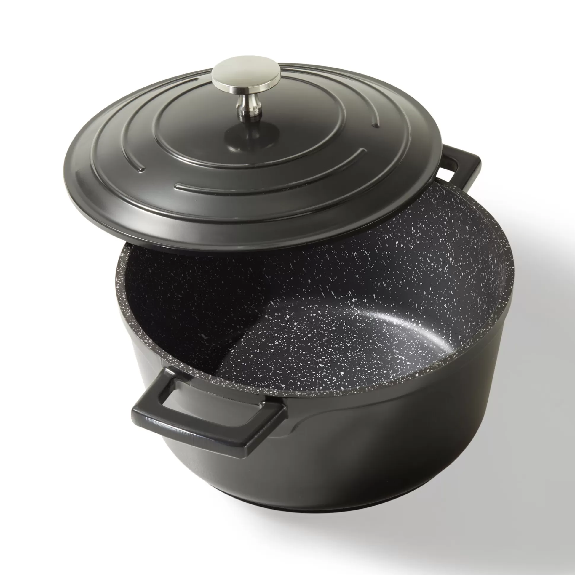 Roasters | STONELINE Cocotte Roaster Casserole Dish Round 20 cm Black | with Lid