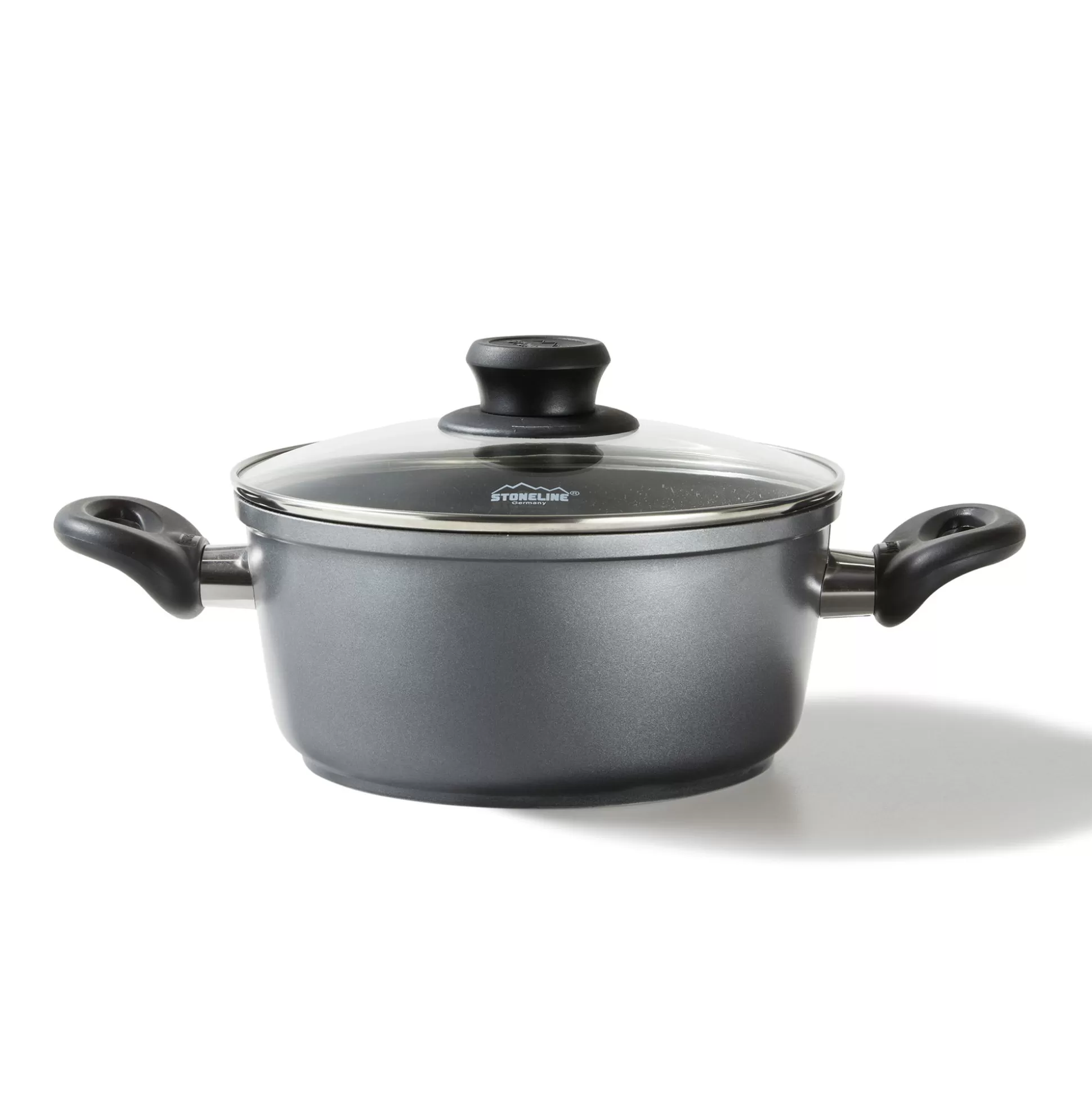 Roasting Pots | Braising Pots | STONELINE Cooking Pot 24 cm | with Lid - Black