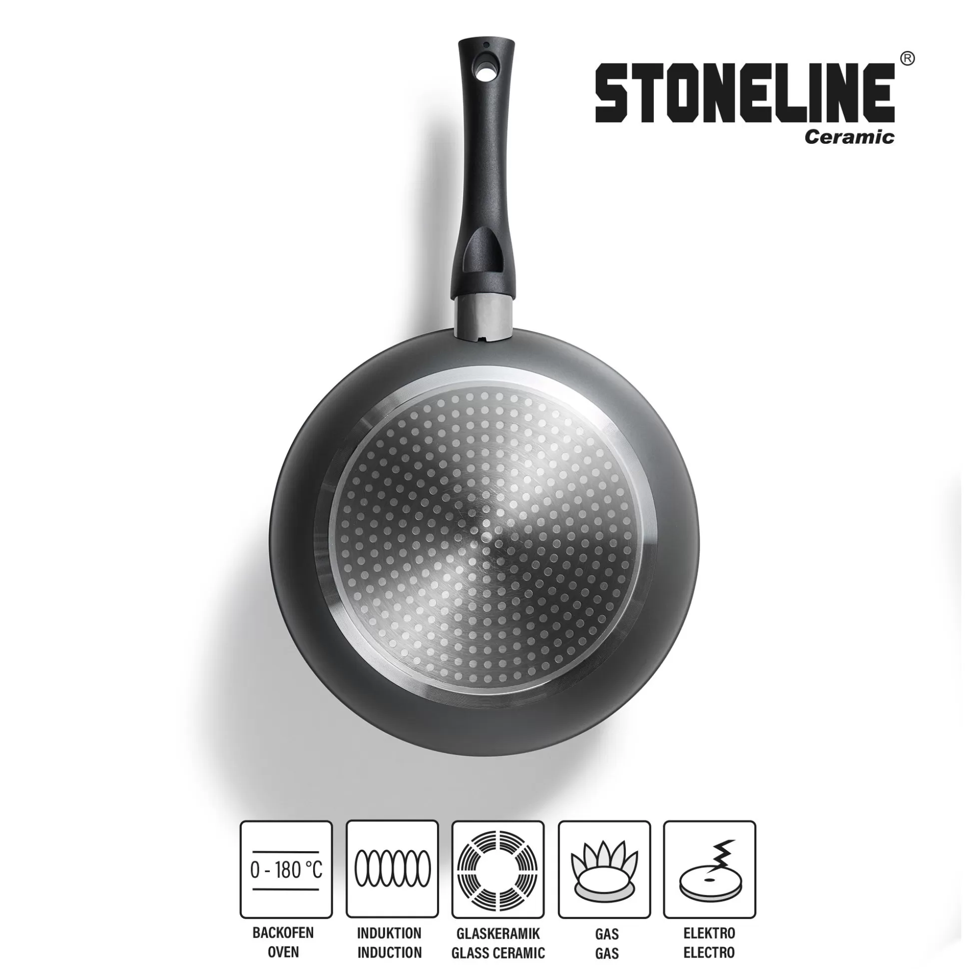 Cookware Sets | STONELINE Cookware Set of 16 18/20/24/28 Ceramic Pans Pots | with Lids - Black