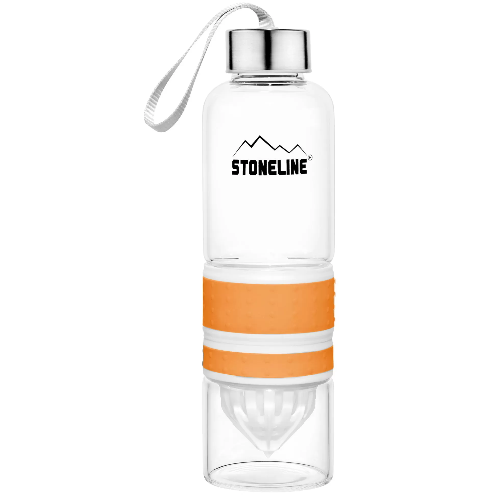 Kitchen Storage Accessories | STONELINE Drinking Bottle with Juicer 550 ml | Orange