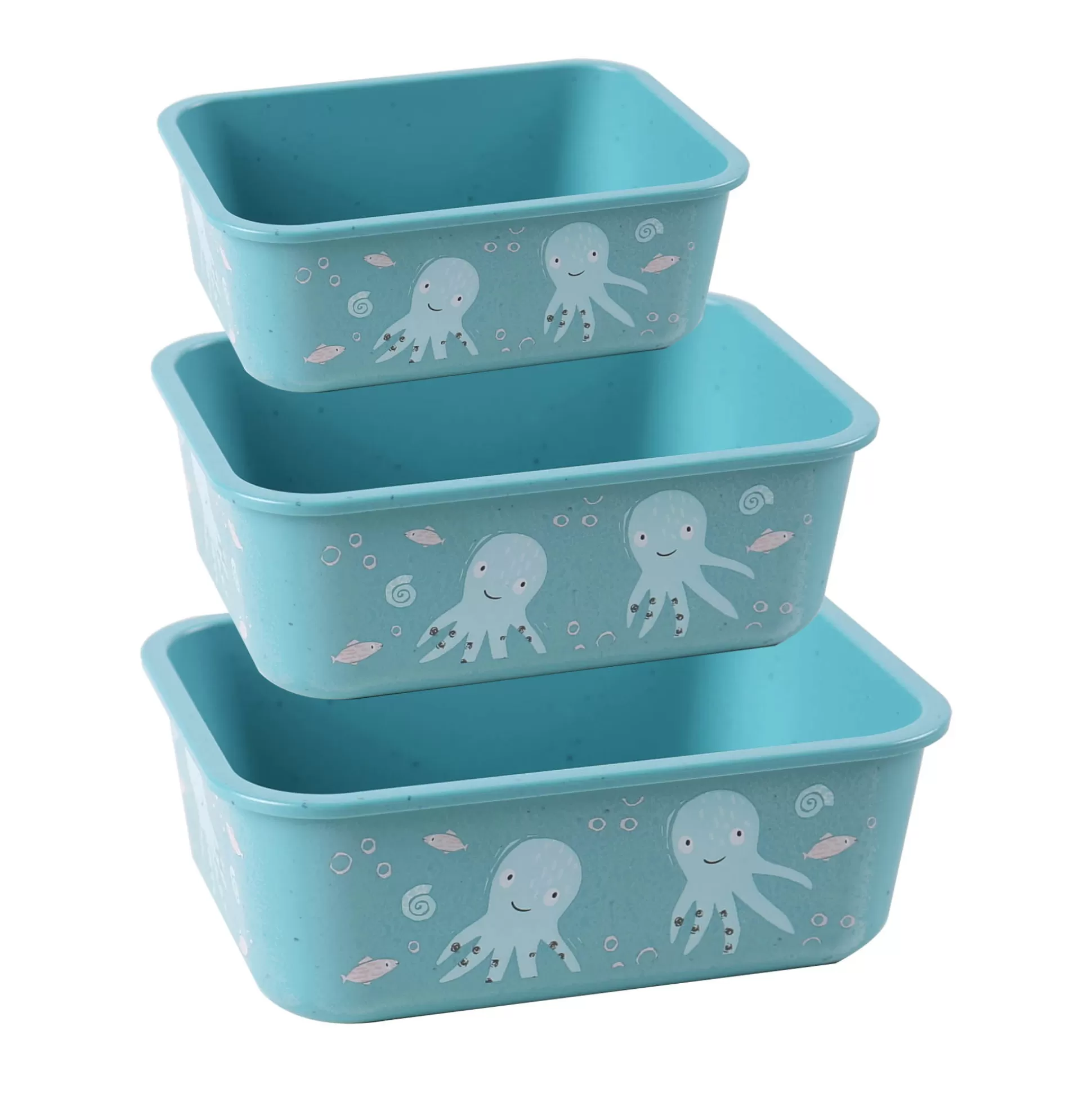 Kitchen Storage Accessories | STONELINE Food Storage Container rPET 400/730/1,300 ml Set of 3 | Turquoise