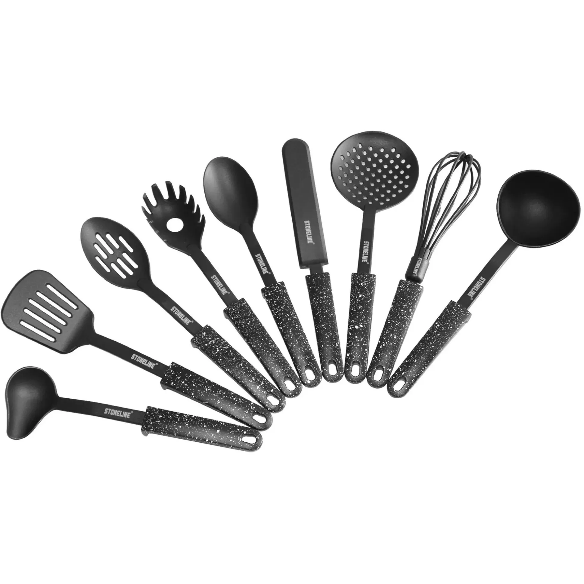 Baking Tools And Accessories | Cooking Utensil Sets | STONELINE Kitchen Utensils Set of 9 | Black