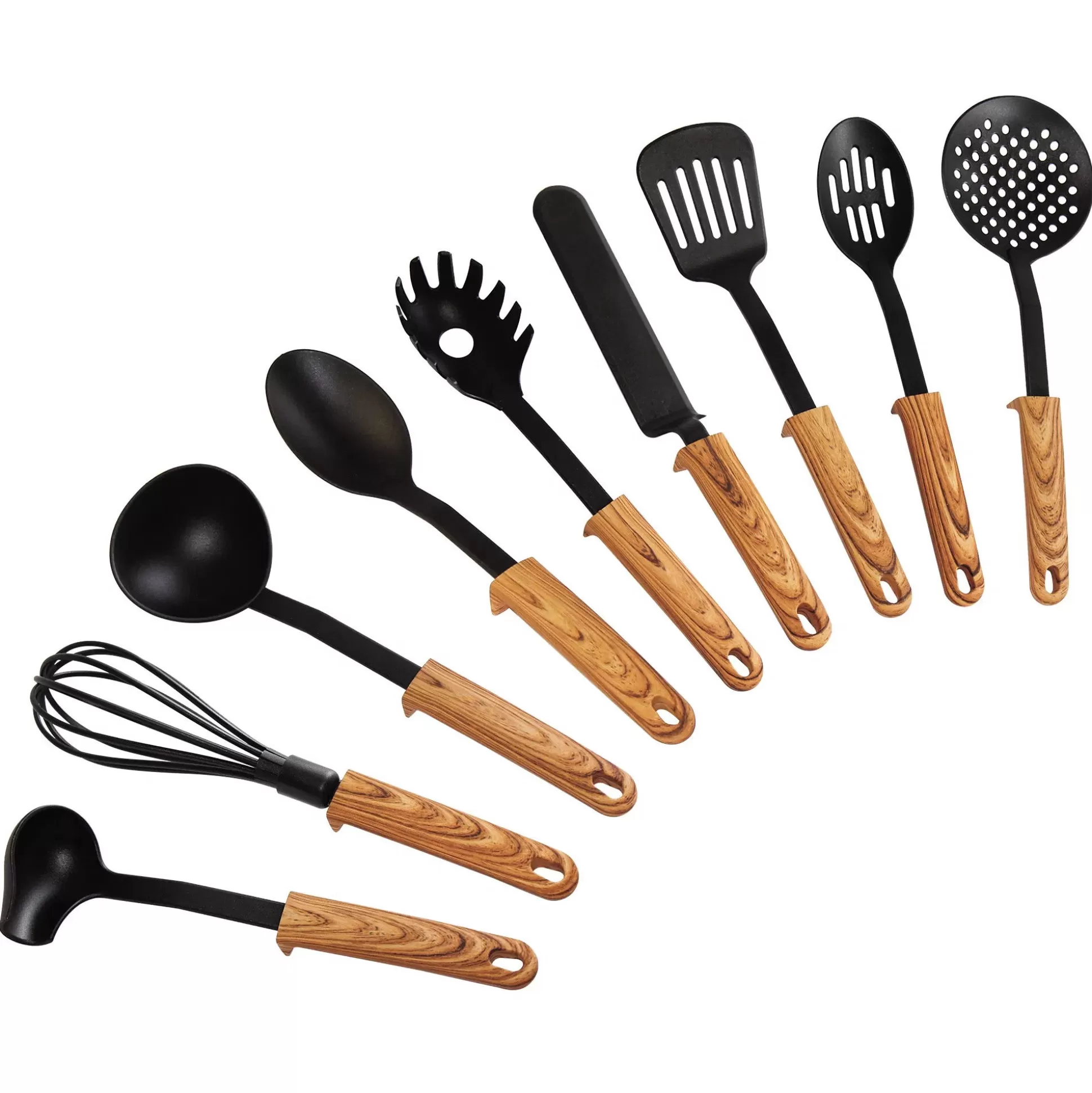 Baking Tools And Accessories | Cooking Utensil Sets | STONELINE Kitchen Utensils Set of 9 | Wood Design