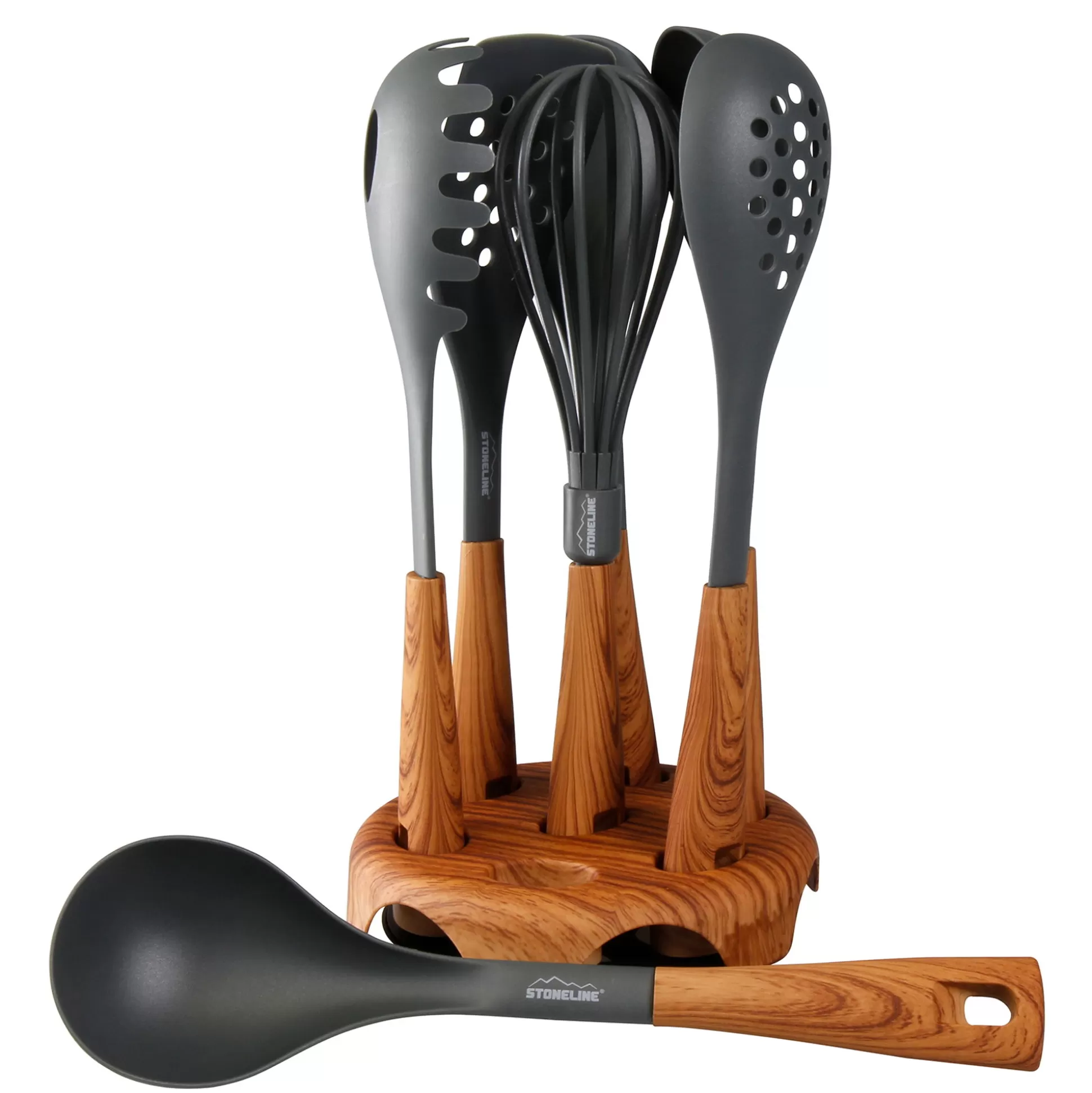 Cooking Utensil Sets | STONELINE Kitchen Utensils Set of 8 | Wood Design