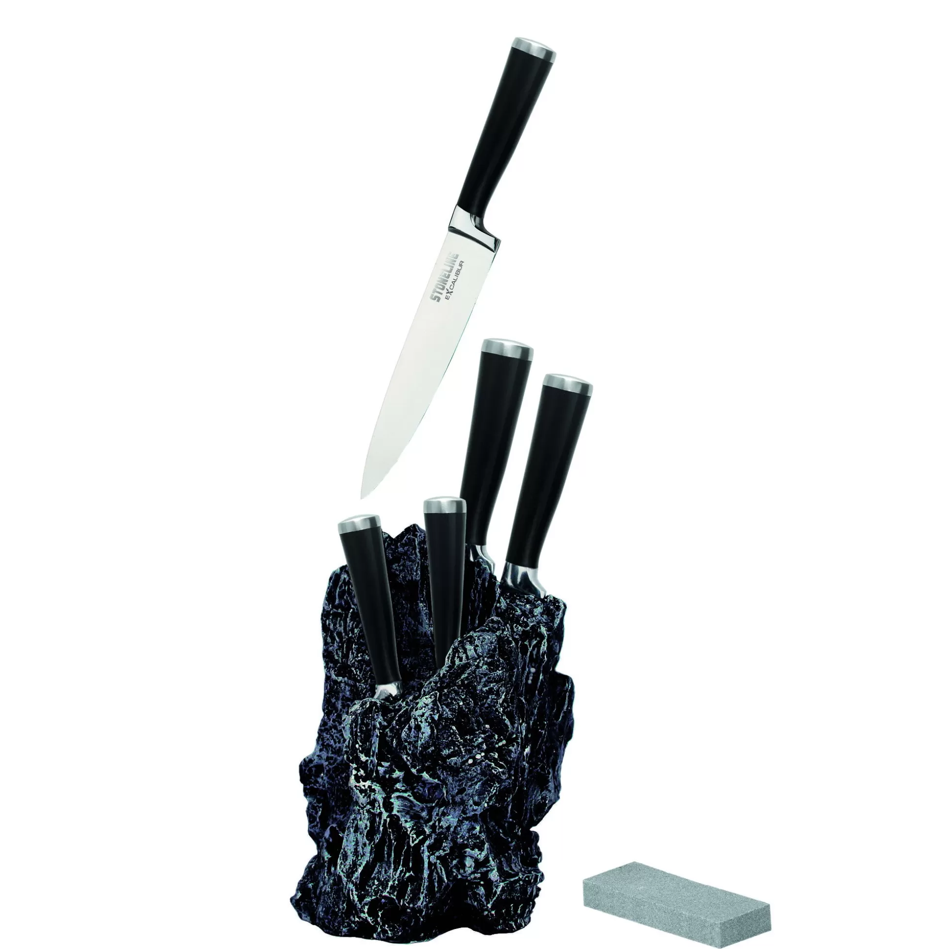 Kitchen Knife Set | STONELINE Knives Set of 5 Stainless Steel Knife with Knife Block Excalibur®