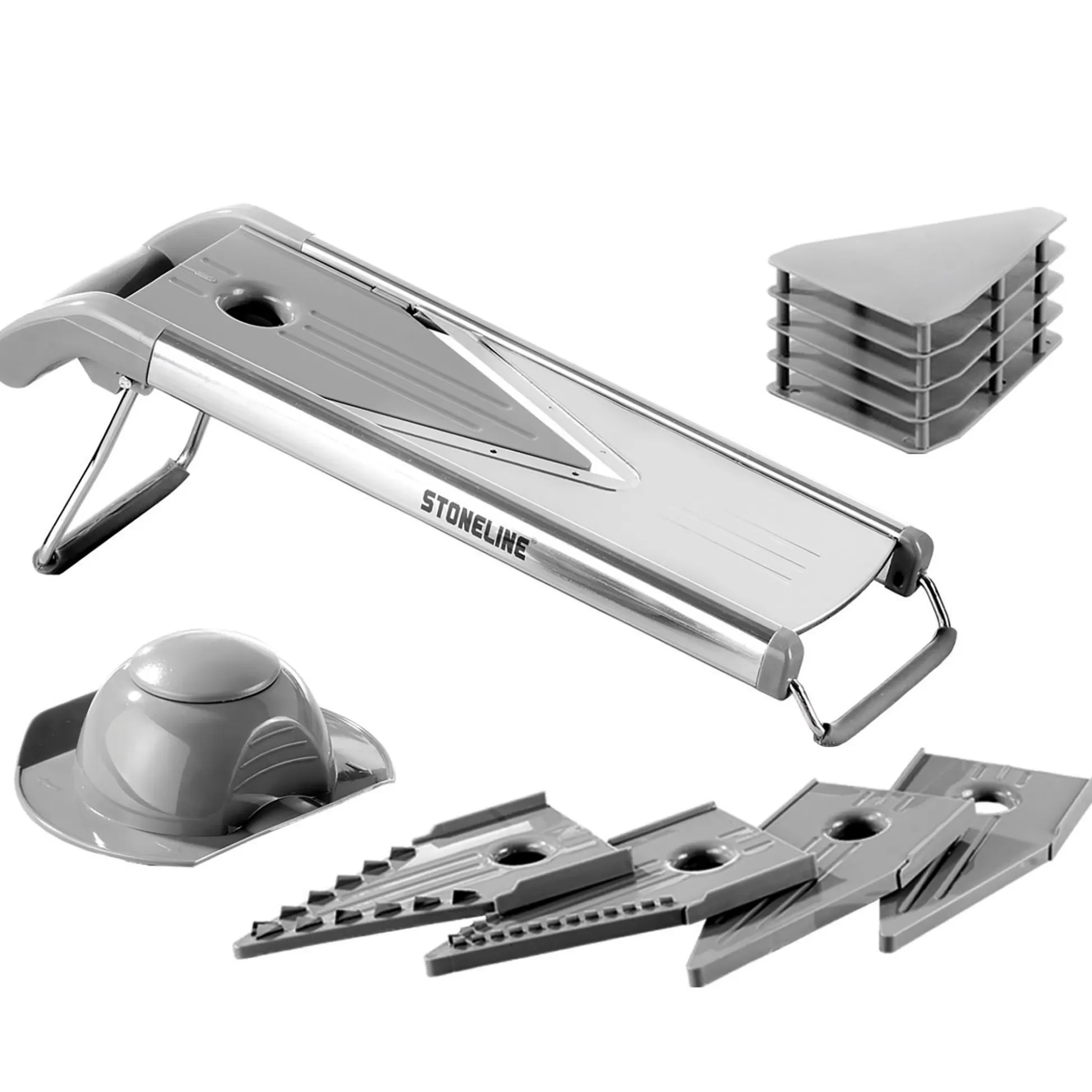 Graters | STONELINE Mandoline Slicer Set of 9 | Grey