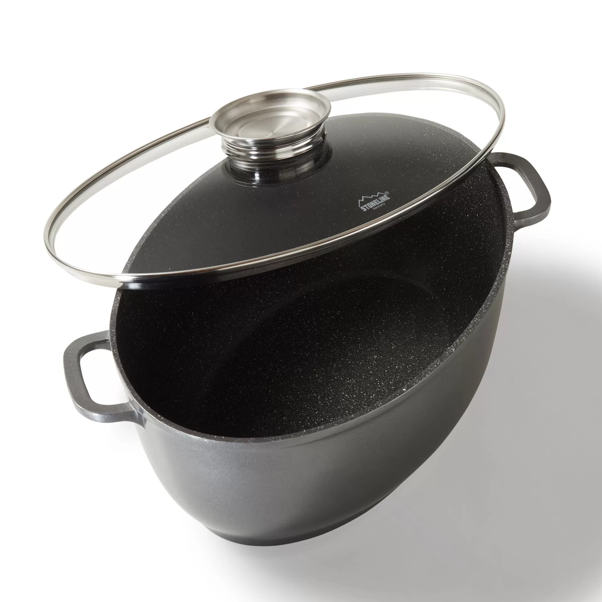 Roasters | STONELINE Roaster Casserole Dish Oval 39x26 cm | with Lid