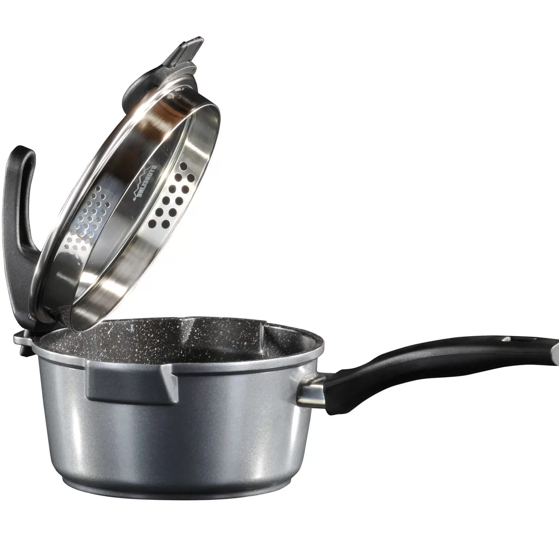 Saucepans | STONELINE Saucepan Skillet 18 cm | with Lid - Black