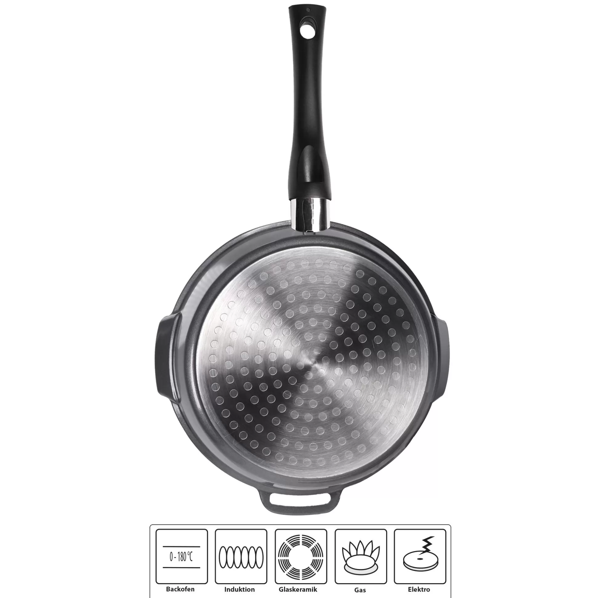 Saucepans | STONELINE Saucepan Skillet 18 cm | with Lid - Black