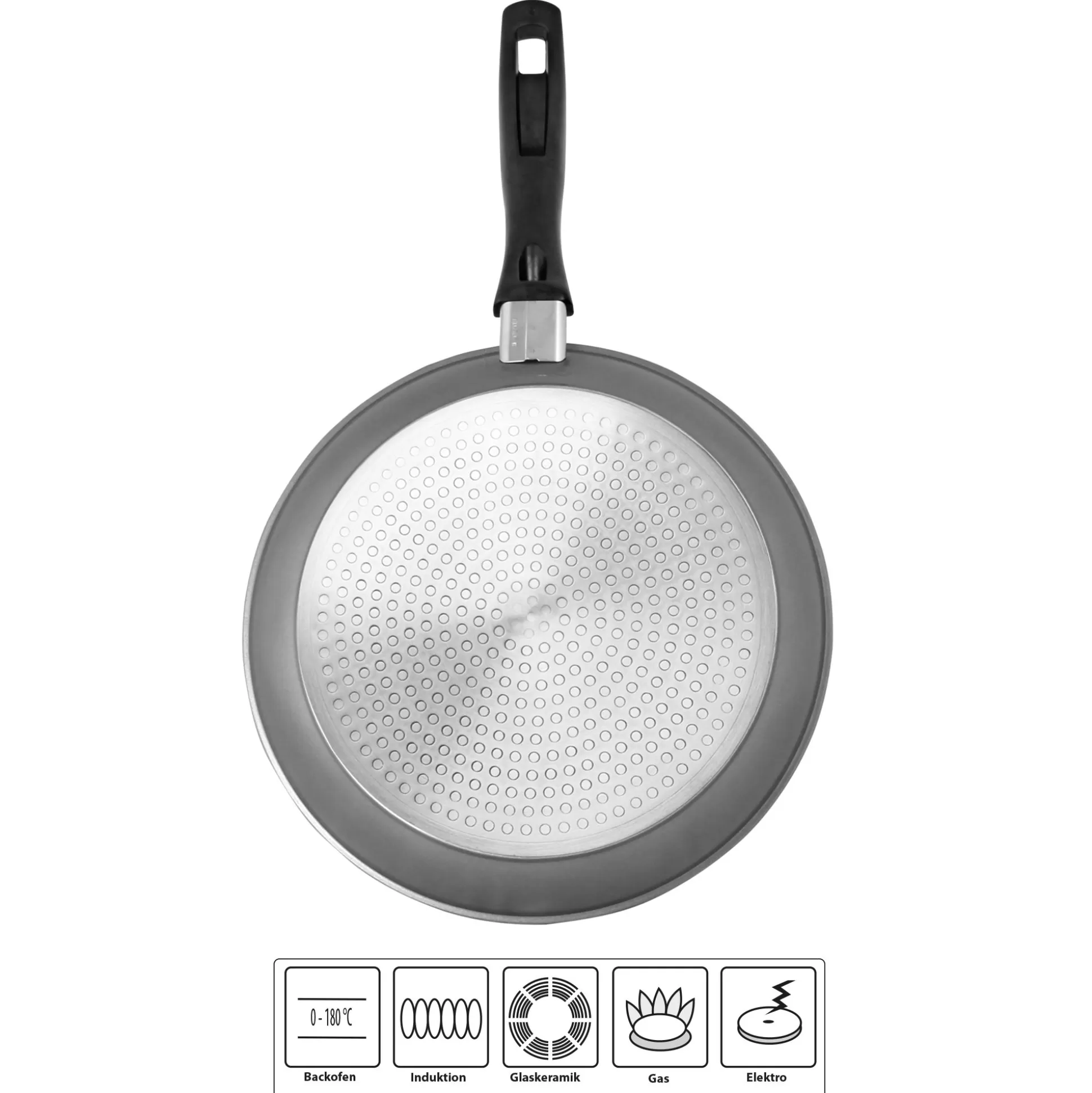 Frying Pans | STONELINE Split Pan 24 cm | with Divider Separator and Lid - Black