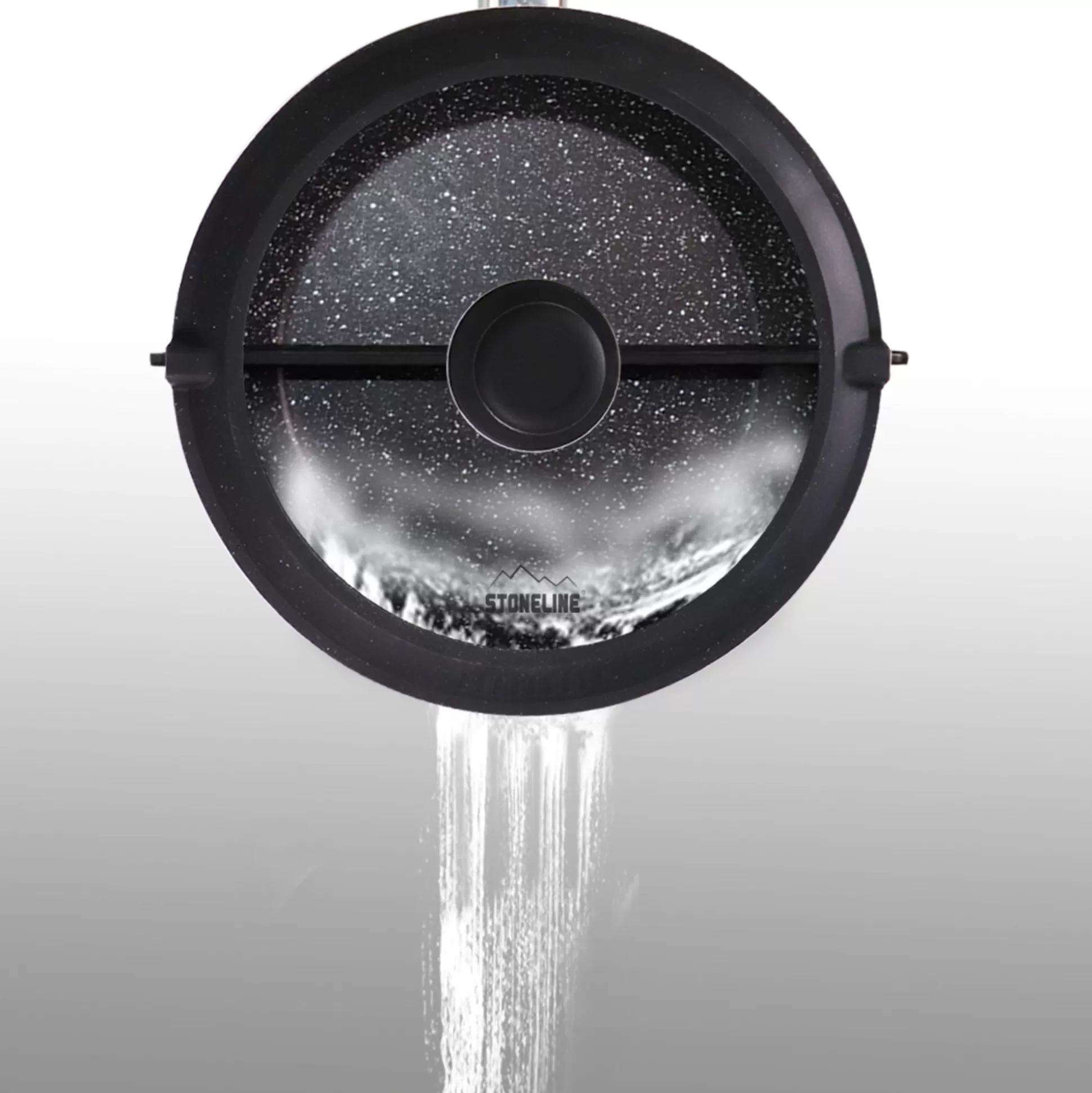 Frying Pans | STONELINE Split Pan 24 cm | with Divider Separator and Lid - Black