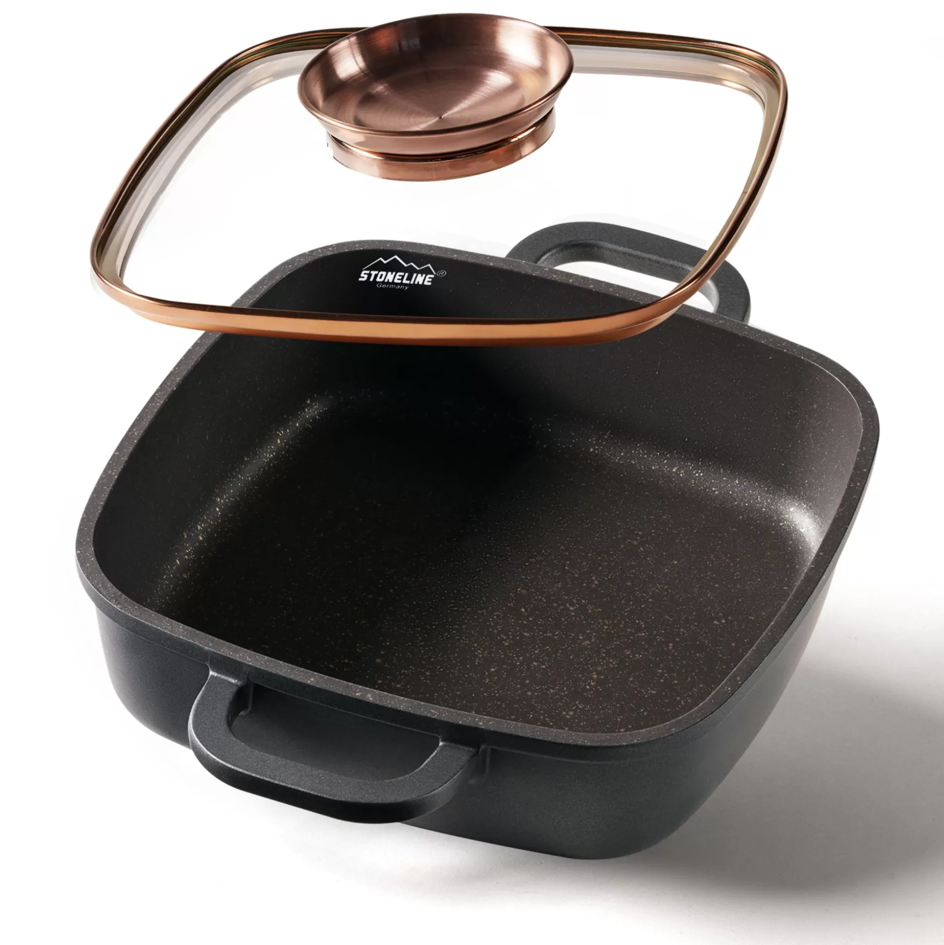 Serving Pans | STONELINE Square Serving Pan 20 cm Roségold | with Lid