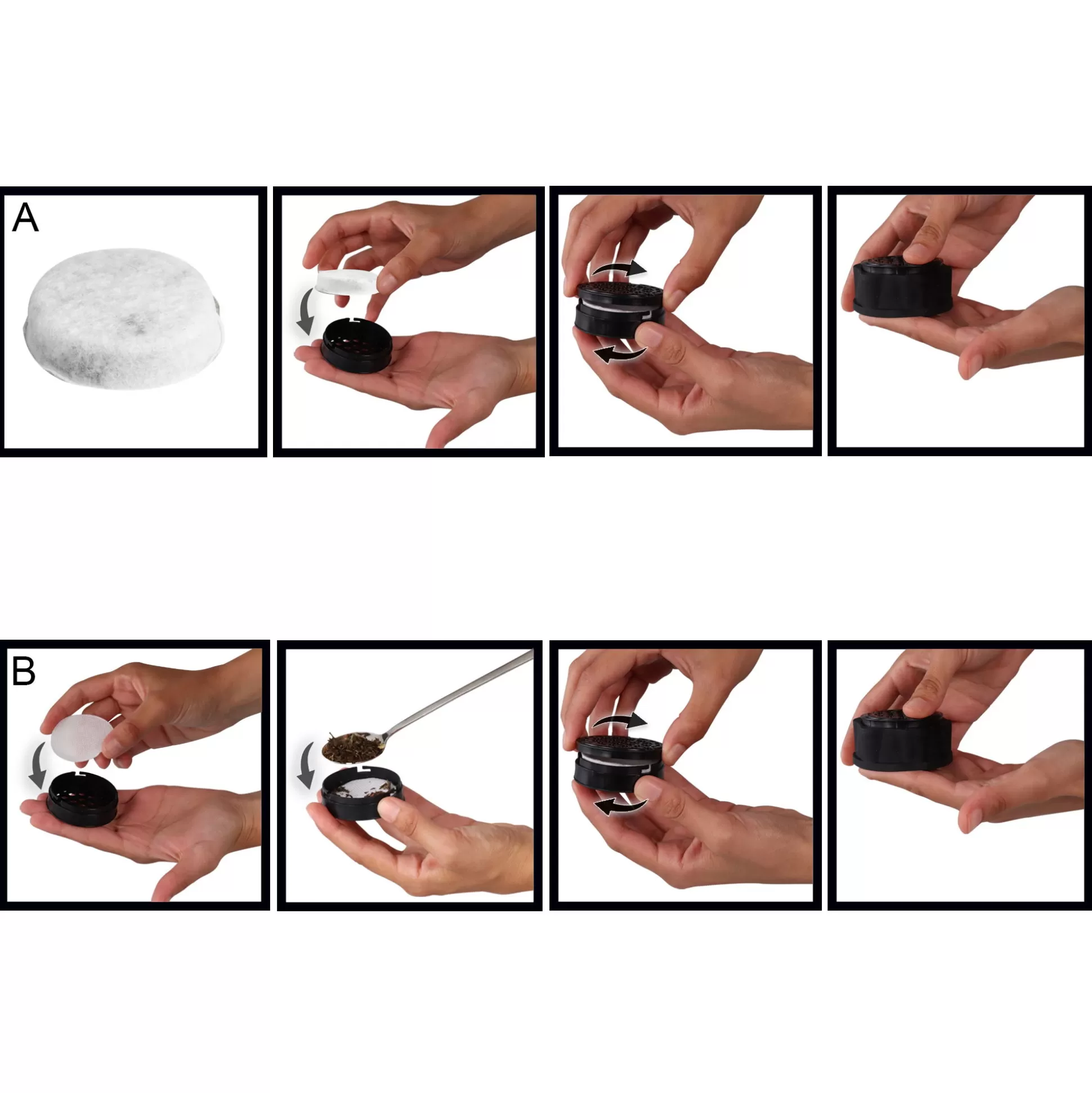 Glass Lids | STONELINE Universal Glass Lid 22/24/26/28 and refill set 32 pieces | with SMELL WELL function, charcoal filter