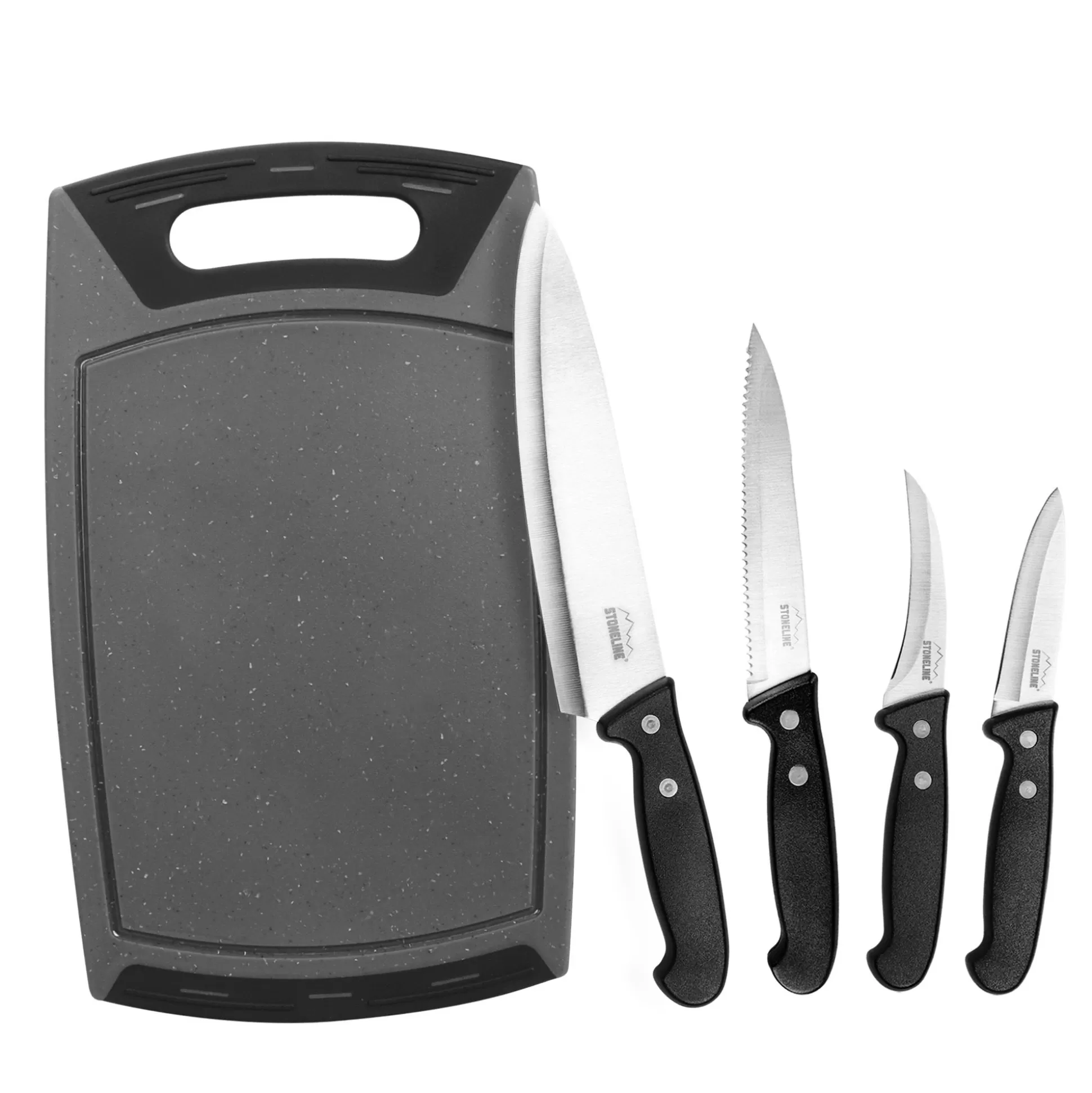 Kitchen Knife Set | Cutting Boards | STONELINE 36x22 cutting board and 5-piece knife set